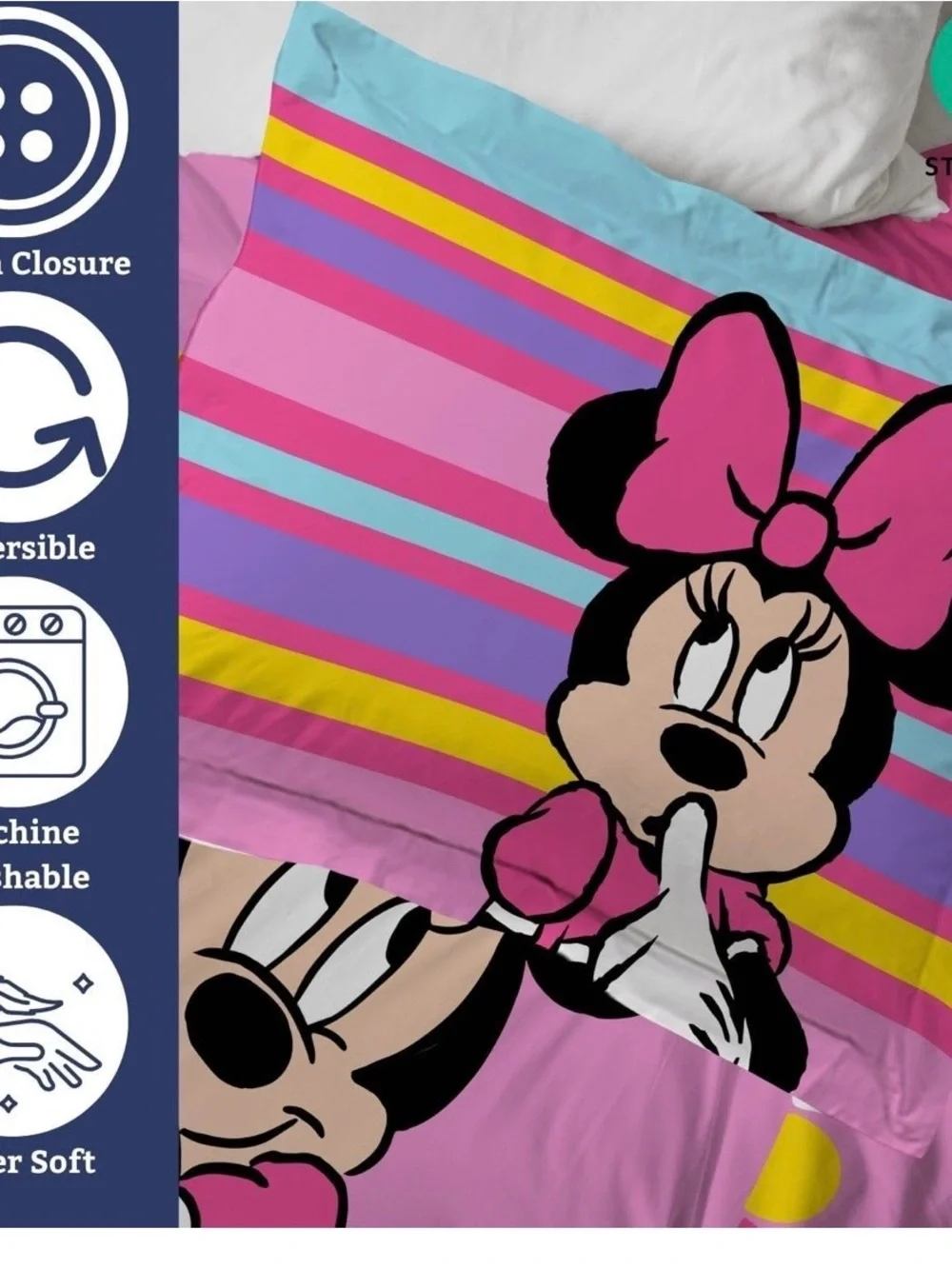 Pink Minnie Mouse Kids Duvet & Sham Set - NWOT